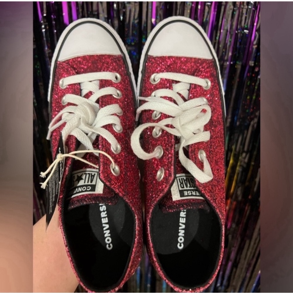 Women’s customized PINK GLITTER converse - Picture 5 of 5
